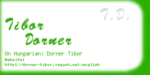 tibor dorner business card